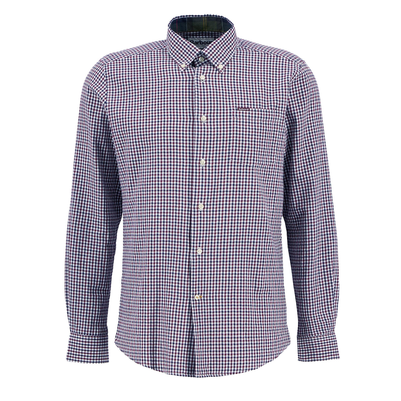 Barbour Padshaw Tailored Gingham Shirt Rich Red