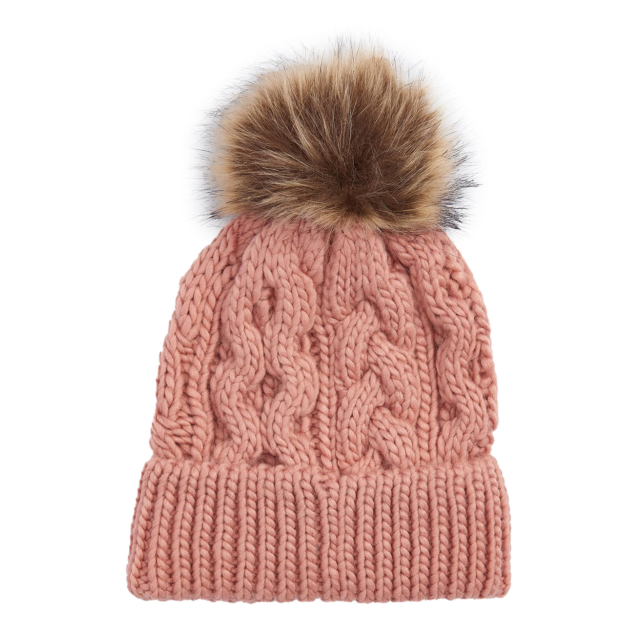 Barbour Penshaw Beanie Hat Pink Rust - The Sporting Lodge