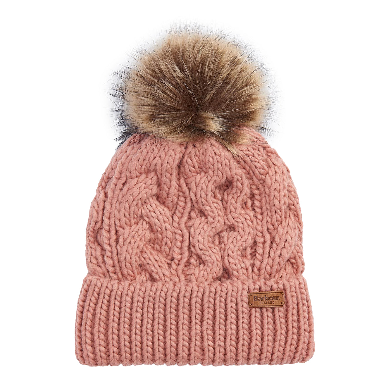 Barbour Penshaw Beanie Hat Pink Rust - The Sporting Lodge