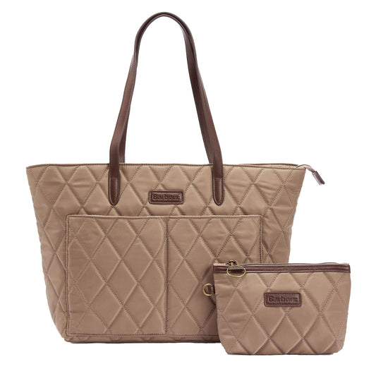 Barbour Quilted Tote Bag Sand Dune