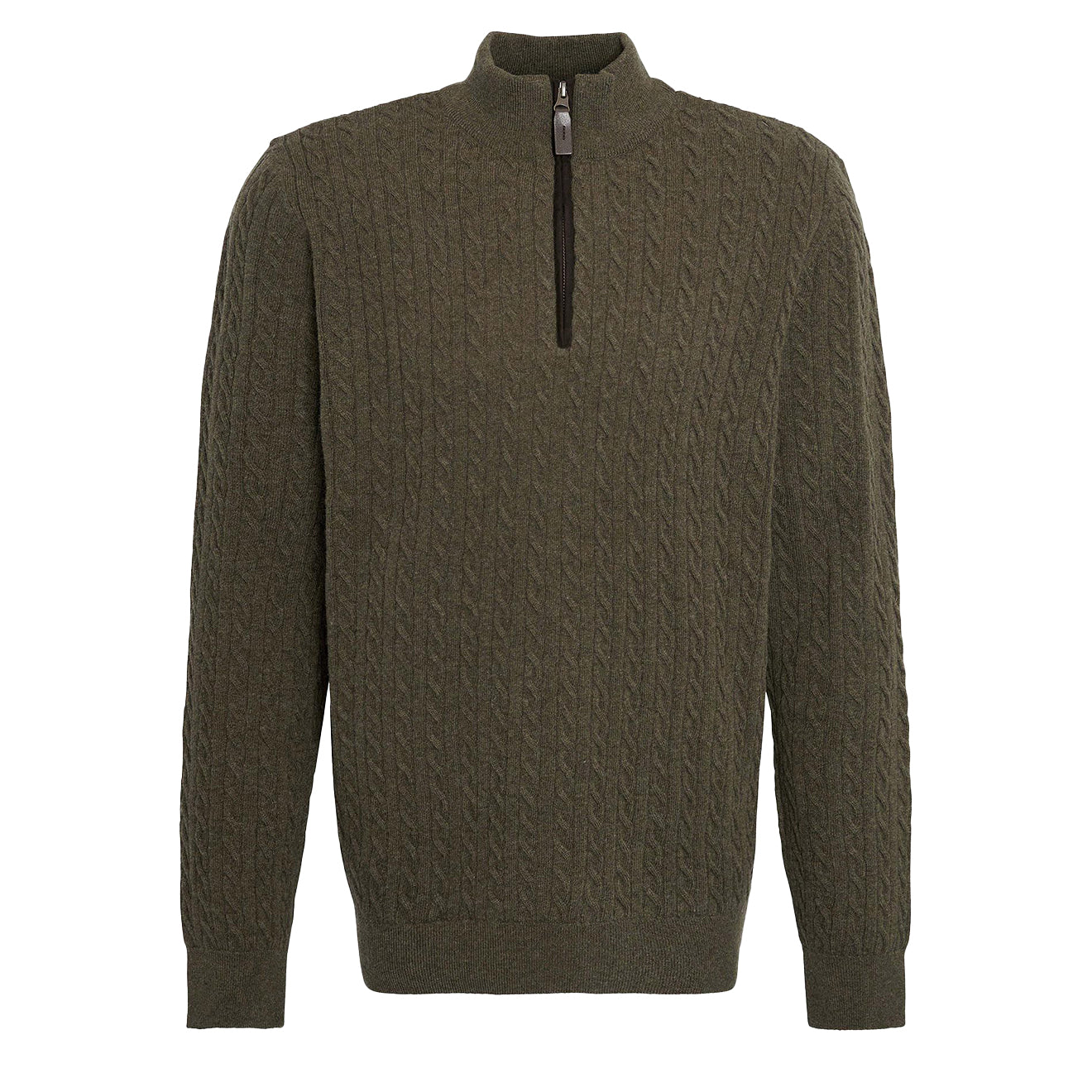 Barbour Ramsden Half Zip Knitted Jumper Ivy Green - The Sporting Lodge