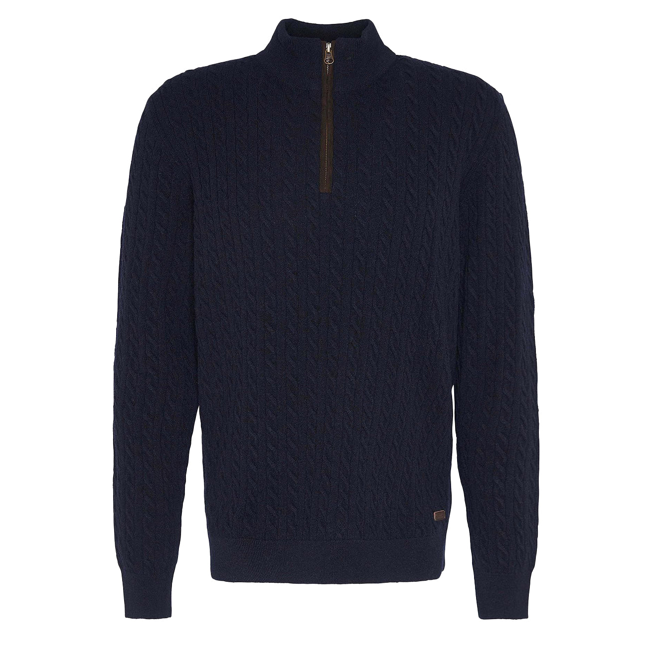 Barbour Ramsden Half Zip Knitted Jumper Navy - The Sporting Lodge