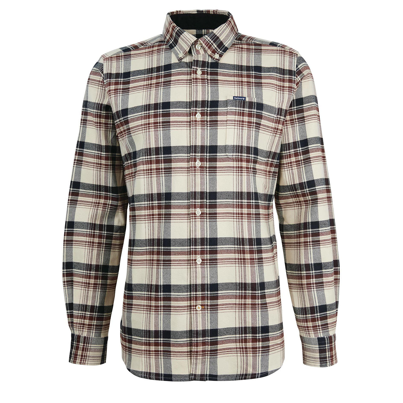 Barbour Shieldton Tailored Checked Shirt Ecru