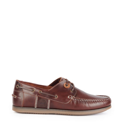 Barbour Wake Boat Shoes Mahogany - The Sporting Lodge