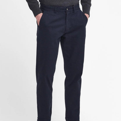 Barbour Washed Stretch Twill Tailored Fit Trouser Dark Navy