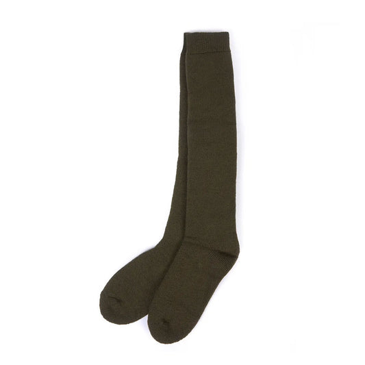 Barbour Wellington Knee Socks Olive Green