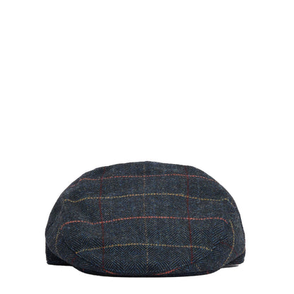 Barbour Wilkin Flat Cap Navy Herringbone