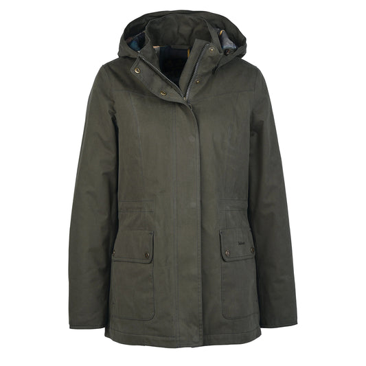 Barbour Womens Buttercup Waterproof Jacket Olive / Classic - The Sporting Lodge