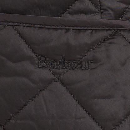 Barbour Womens Deveron Quilted Jacket Black / Olive - The Sporting Lodge