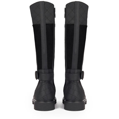 Barbour Womens Fareham Knee-High Boots Black - The Sporting Lodge