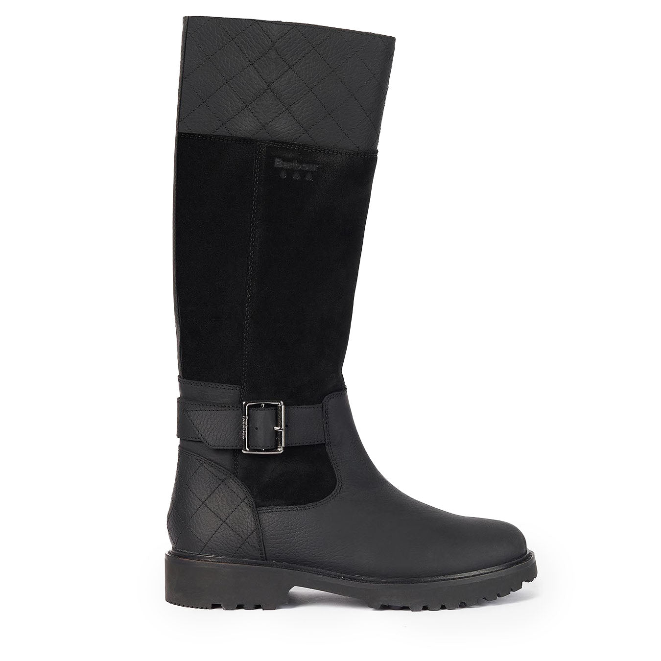 Barbour Womens Fareham Knee-High Boots Black - The Sporting Lodge