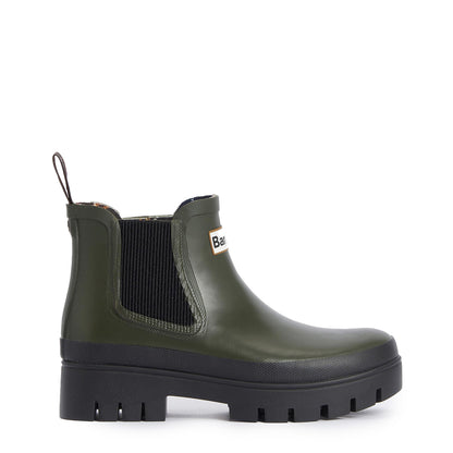 Barbour Womens Halton Chelsea Welly Olive/Black