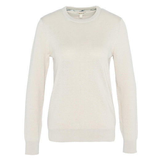 Barbour Womens Lavender Crew Neck Jumper Sand - The Sporting Lodge