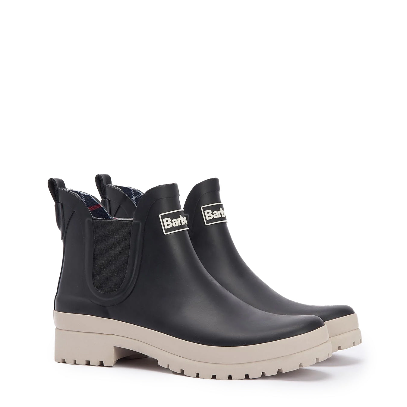 Barbour Womens Mallow Chelsea Welly Black/White Pepper