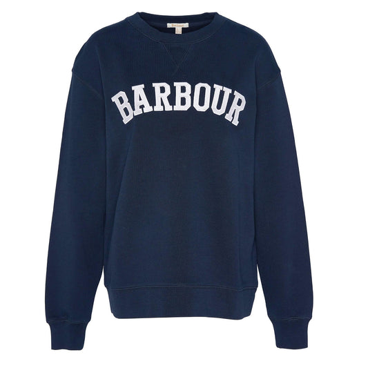 Barbour Womens Northumberland Sweatshirt Navy / Cloud - The Sporting Lodge