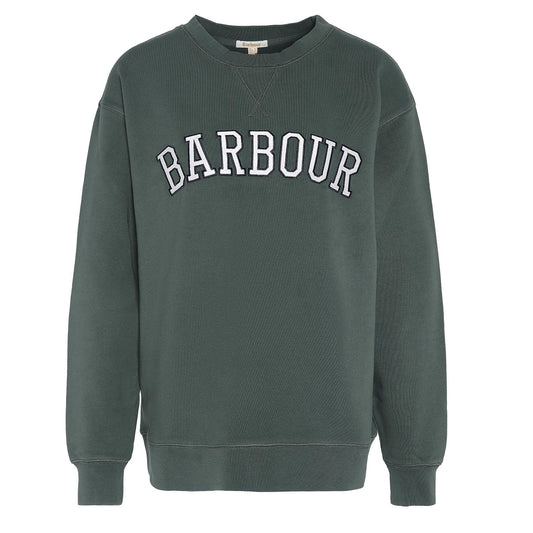 Barbour Womens Northumberland Sweatshirt Olive - The Sporting Lodge