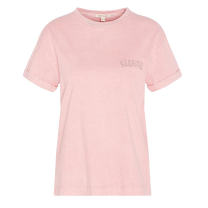 Barbour Womens Sandgate Logo T-Shirt Shell Pink - The Sporting Lodge