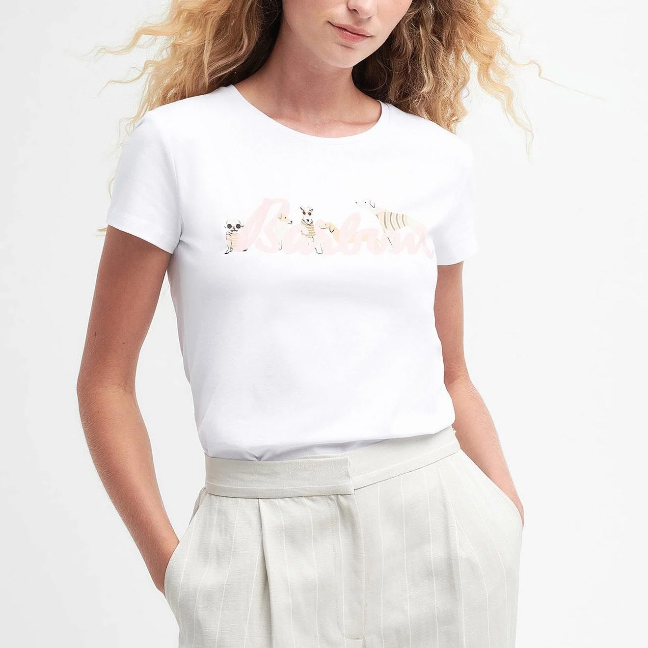 Barbour Womens Southport T-Shirt White - The Sporting Lodge