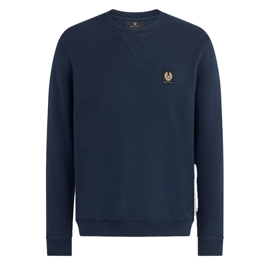 Belstaff Cotton Fleece Sweatshirt Dark Ink