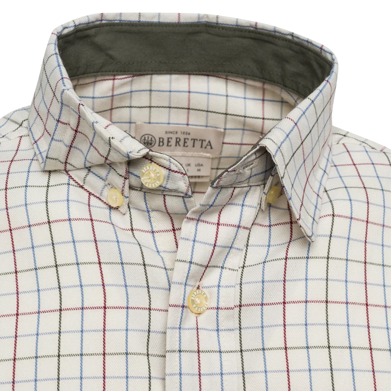 Beretta Charlow LS Shirt Ivory / Blue Check