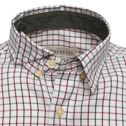 Beretta Charlow LS Shirt White & Green Check