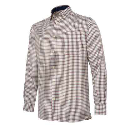 Beretta Ellis LS Shirt Ivory & Green Check