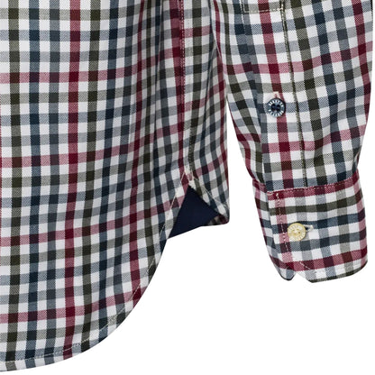 Beretta Ellis LS Shirt White / Bordeaux Check