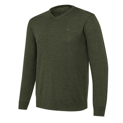 Beretta Merino V-Neck Sweater Green Moss - The Sporting Lodge