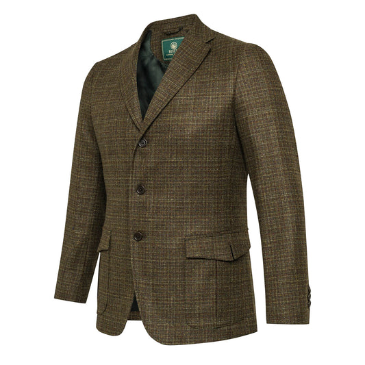 Beretta St James Jacket Green & Rust Check - The Sporting Lodge