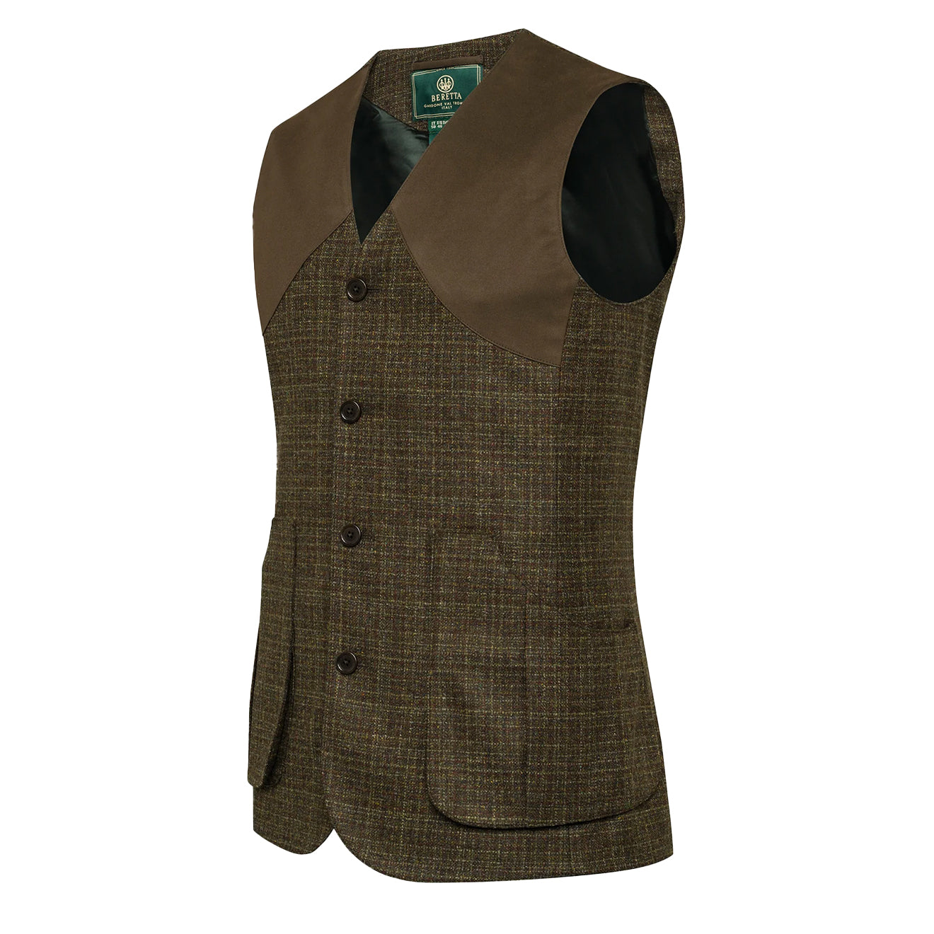 Beretta St James Vest Green & Rust Check - The Sporting Lodge