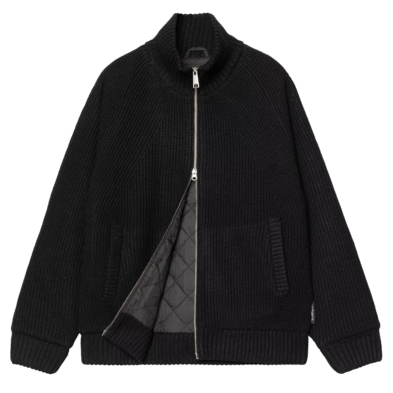 Carhartt WIP Banley Sweater Jacket Black - The Sporting Lodge