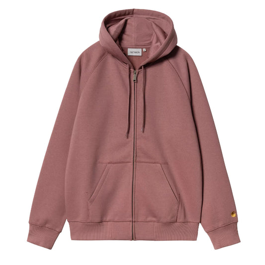 Carhartt WIP Hooded Chase Jacket Dusky Pink / Gold