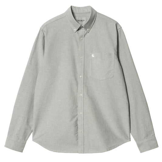 Carhartt WIP L/S C-Logo Shirt Dollar Green / White - The Sporting Lodge