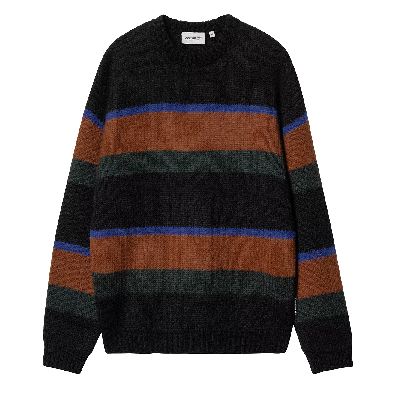 Carhartt WIP Merton Sweater Sundling Stripe Deep H Brown - The Sporting Lodge