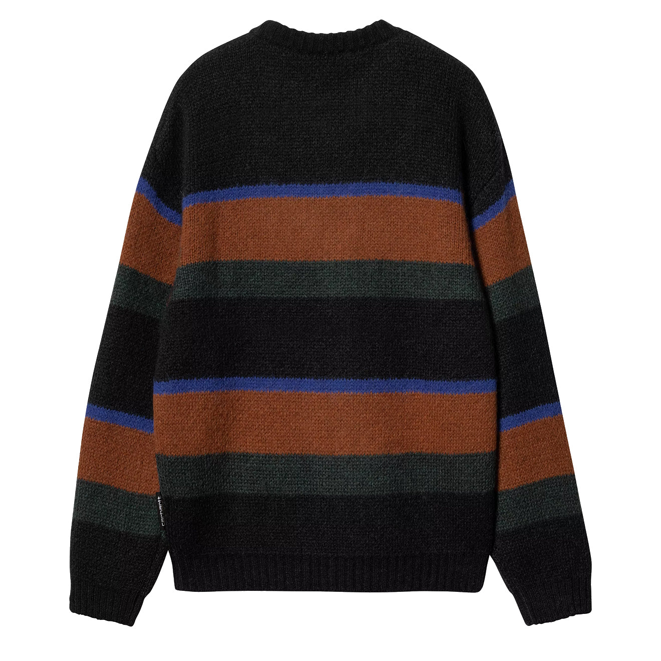 Carhartt WIP Merton Sweater Sundling Stripe Deep H Brown - The Sporting Lodge