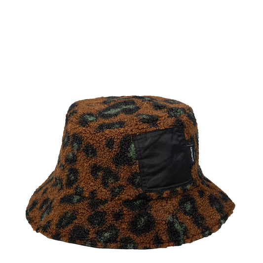 Carhartt WIP Orla Bucket Hat Camo Leo Jacquard Tamarind / Black - The Sporting Lodge