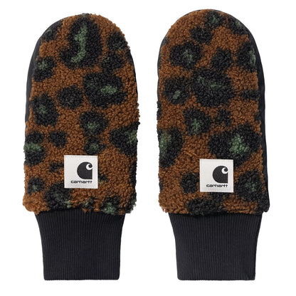 Carhartt WIP Orla Mitten Camo Leo Jacquard Tamarind / Black