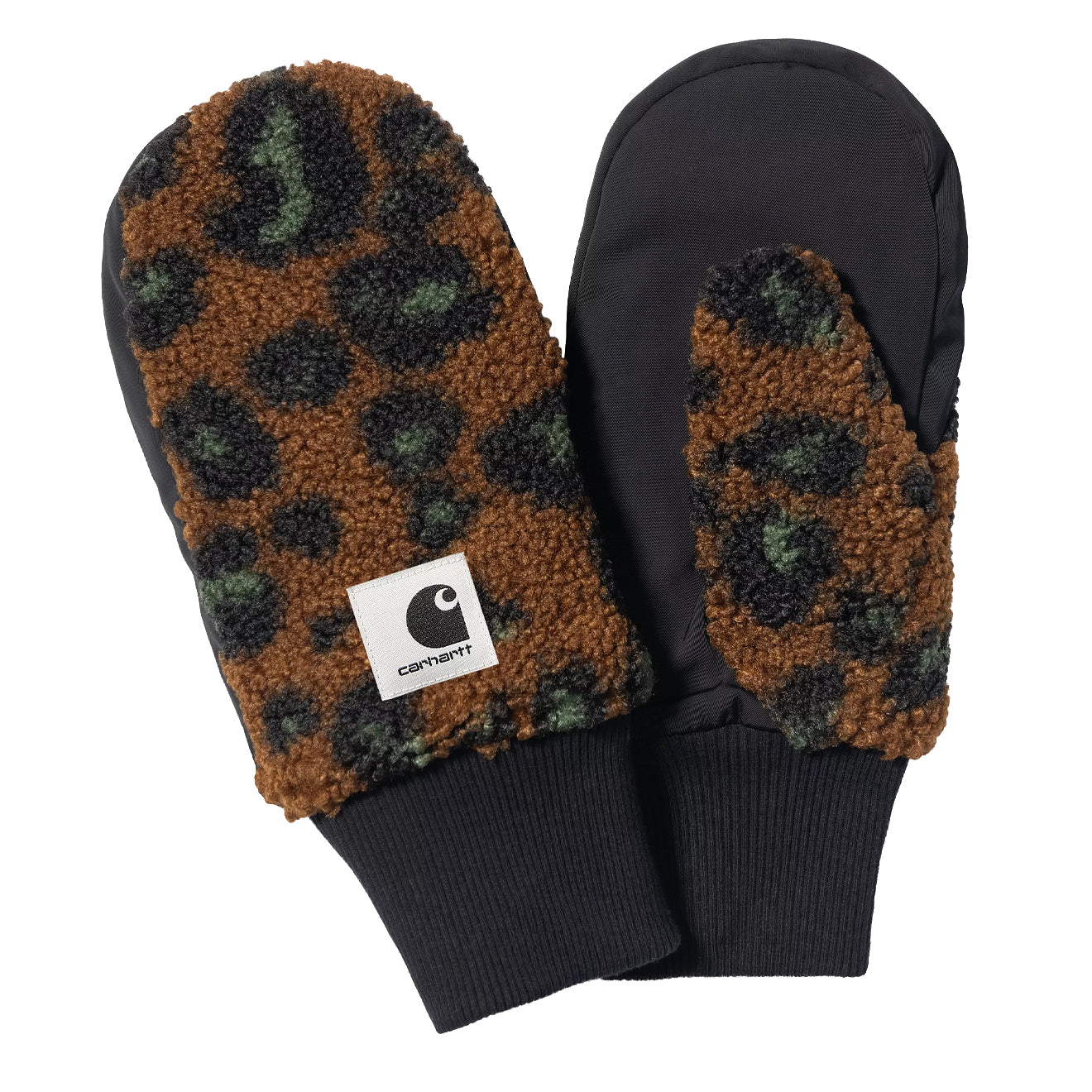 Carhartt WIP Orla Mitten Camo Leo Jacquard Tamarind / Black