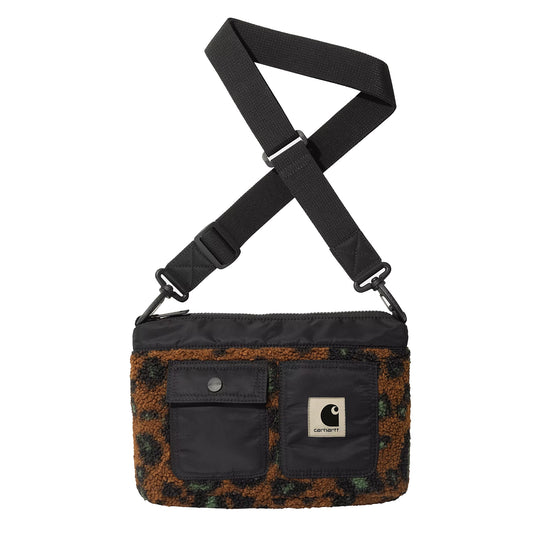 Carhartt WIP Orla Strap Bag Camo Leo Jacquard Tamarind / Black