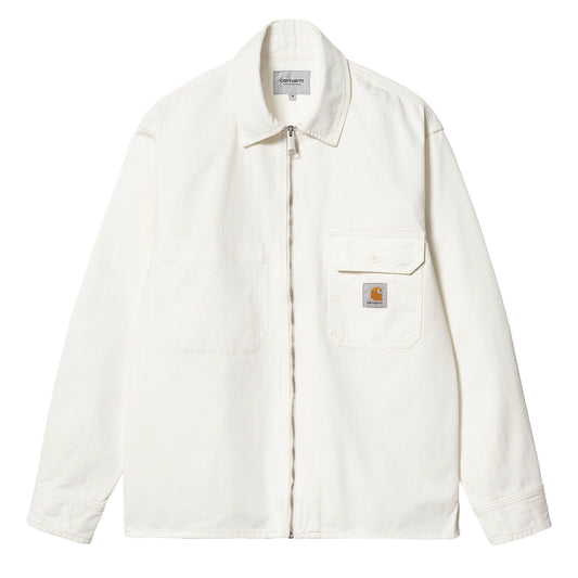 Carhartt WIP Rainer Shirt Jac Off-White Rinsed - The Sporting Lodge