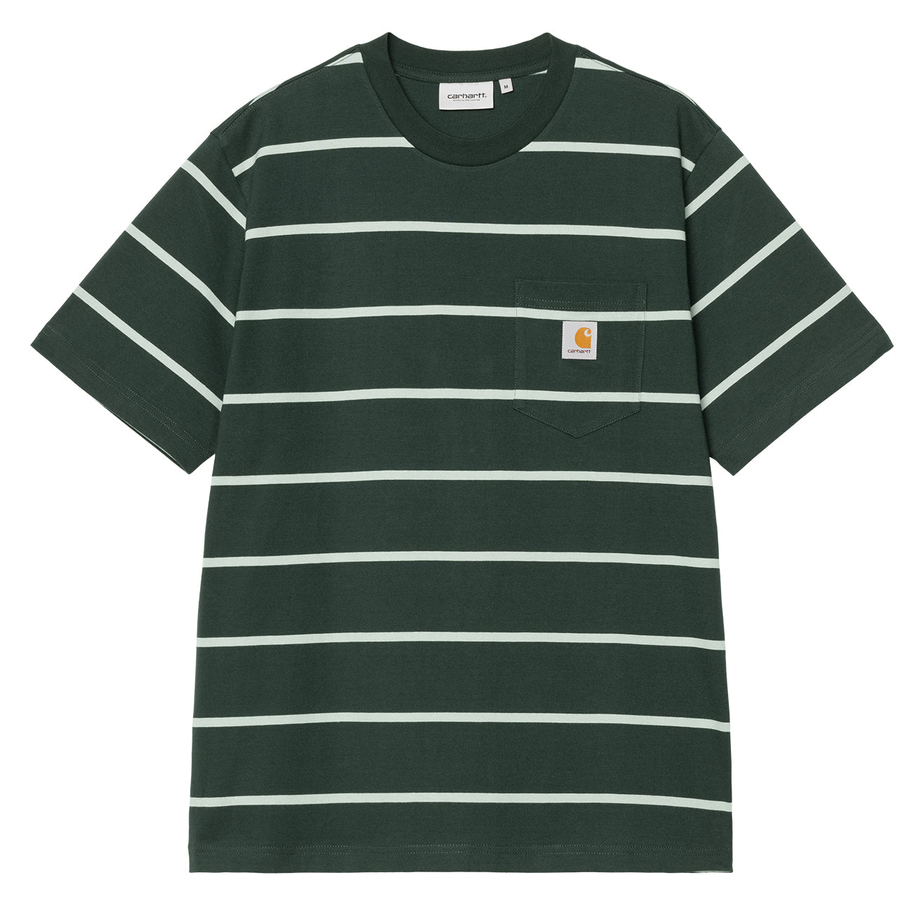 Carhartt WIP S/S Aiken Pocket T-Shirt Aiken Stripe / Conifer