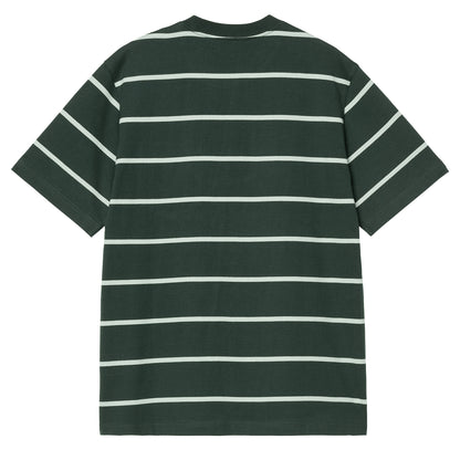 Carhartt WIP S/S Aiken Pocket T-Shirt Aiken Stripe / Conifer