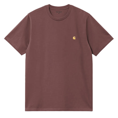 Carhartt WIP S/S Chase T-Shirt Dusky Pink / Gold