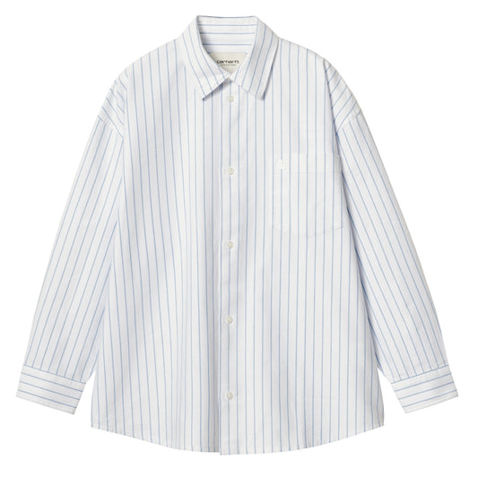 Carhartt WIP Womens Dowlen Stripe Shirt White / White