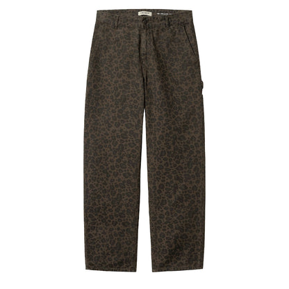 Carhartt WIP Womens Leo Pierce Pant Straight Camo Leo Tamarind / Office Green Garment Dyed