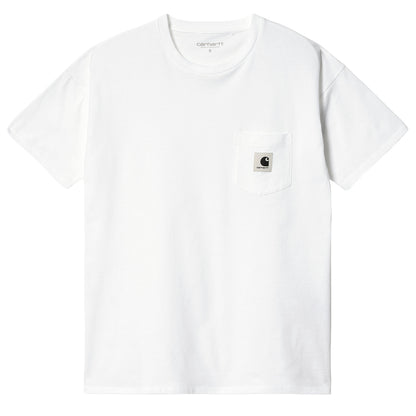 Carhartt WIP Womens S/S Pocket T-Shirt White - The Sporting Lodge