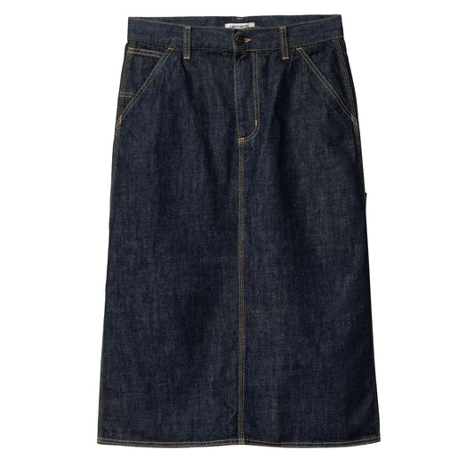 Carhartt WIP Womens Single Knee Skirt Blue Rinsed