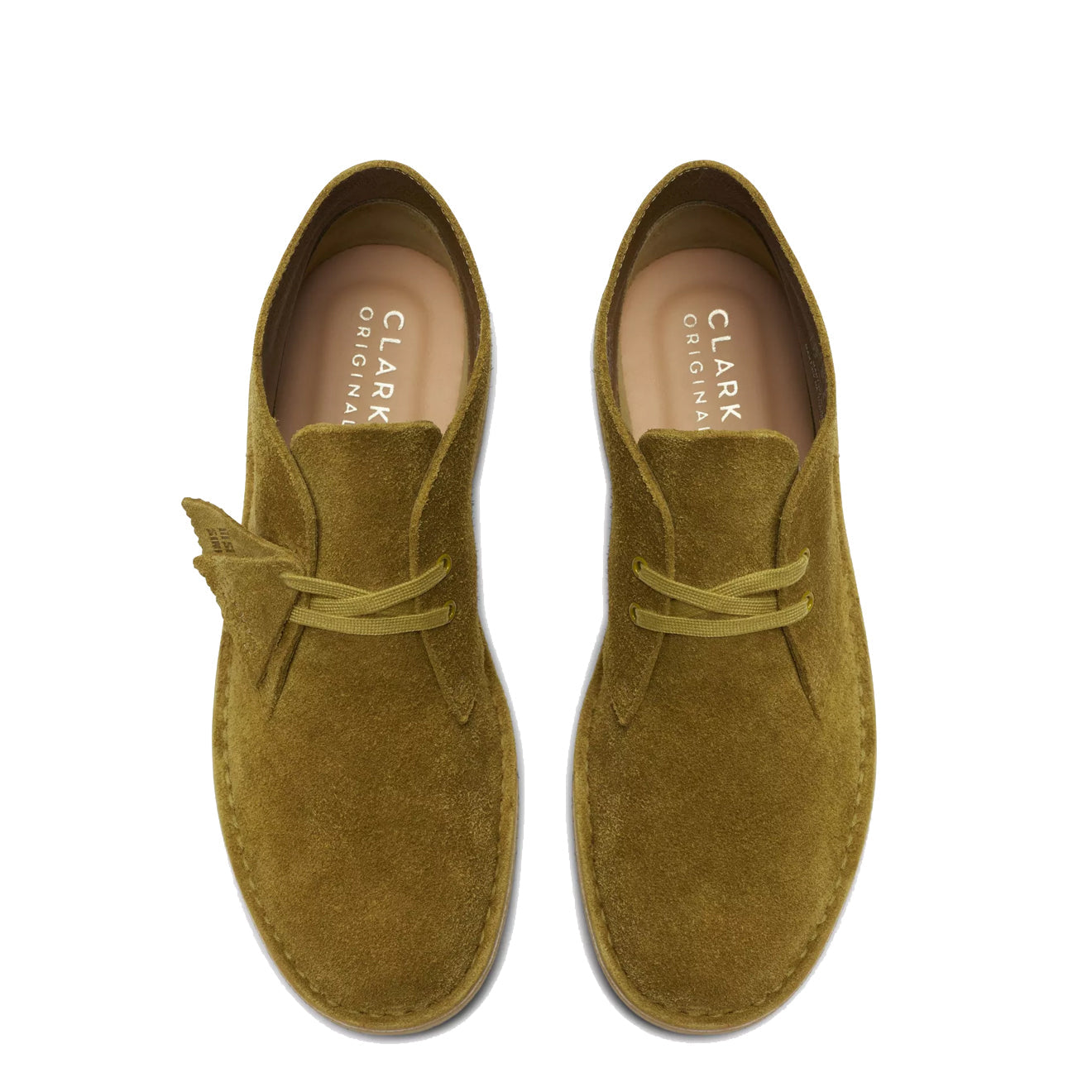 Clarks olive suede desert boots best sale