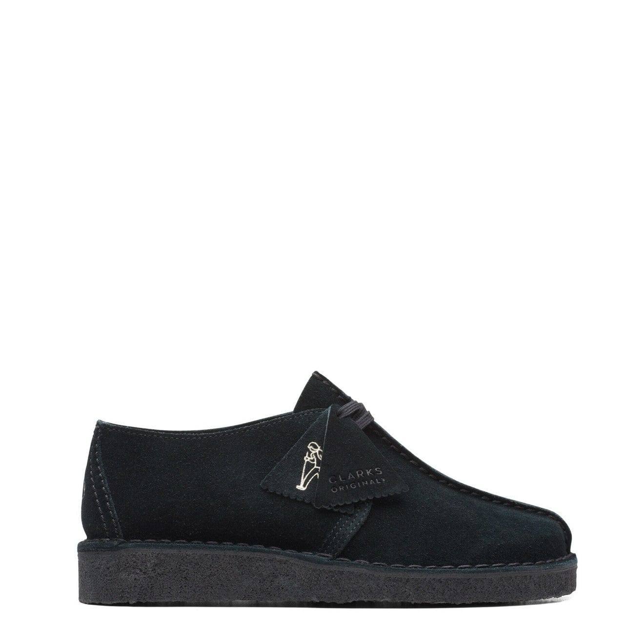 Clarks Originals Womens Desert Trek Black Suede