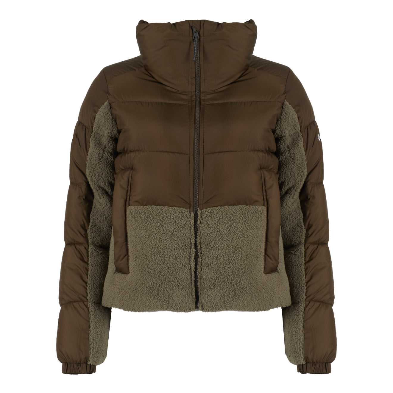 Olive puffer jacket women's best sale